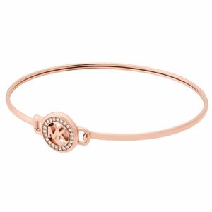 NWT MICHAEL KORS Rose Gold-Tone Logo Bracelet
